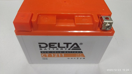 АКБ DELTA moto 12v 11a (CT1211) 150х86х112 прямая полярность