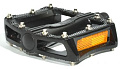 Педали 8-34200021 алюм BMX APD-F11-Alu литые широкие смен шипы с отраж черные AUTHOR